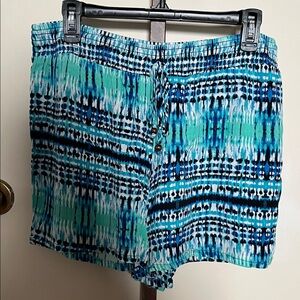 Apt. 9 Blue and Green Patterned Shorts